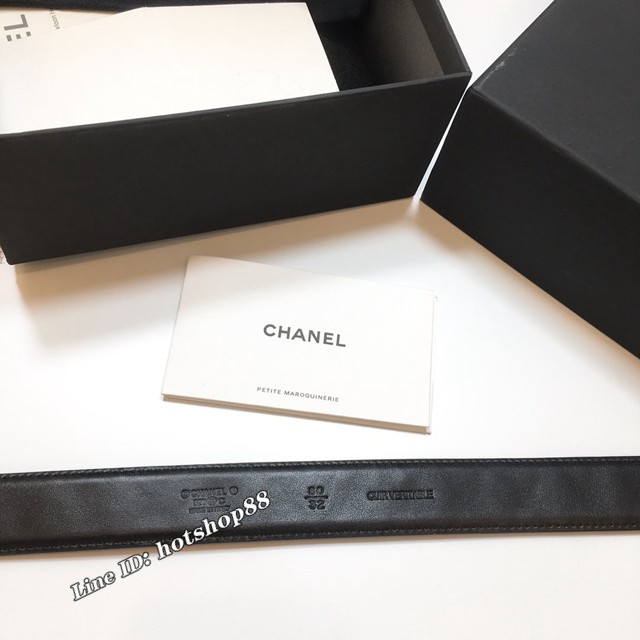 Chanel專門店2021新款女士皮帶 香奈兒經典字母扣牛皮腰帶  jjp2618